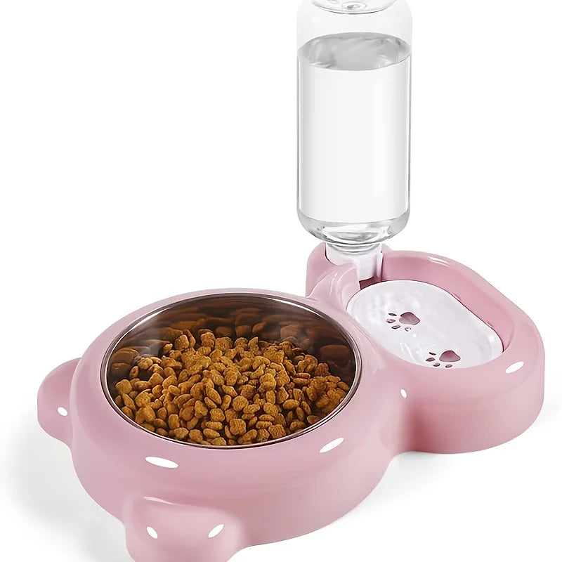 PetNest Double-Bowl Feeding Set