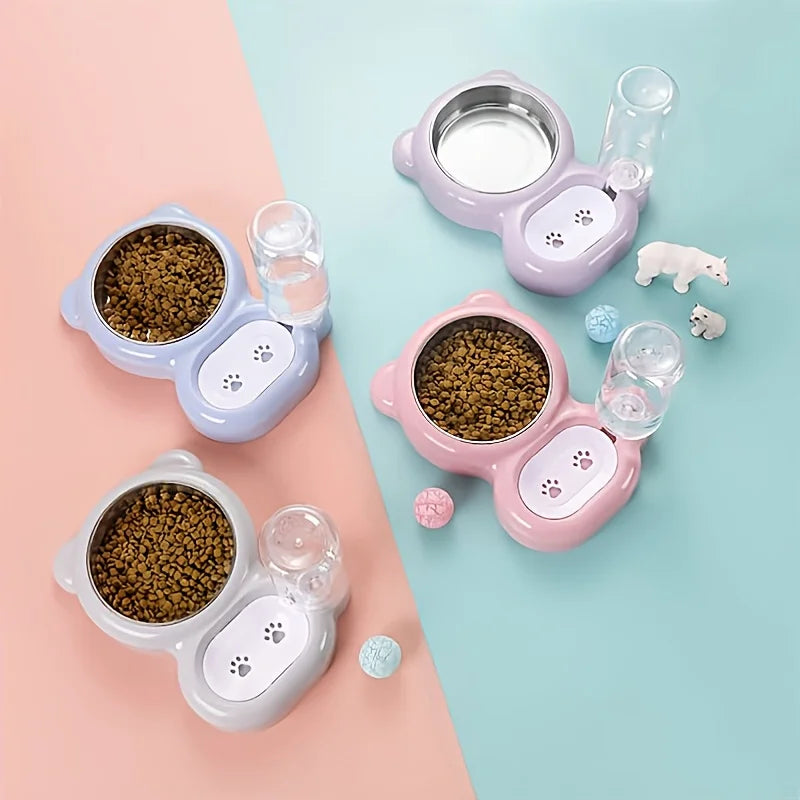 PetNest Double-Bowl Feeding Set