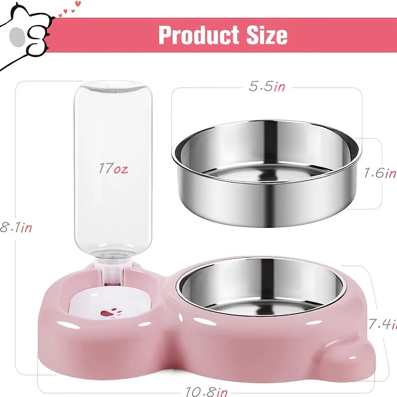 PetNest Double-Bowl Feeding Set