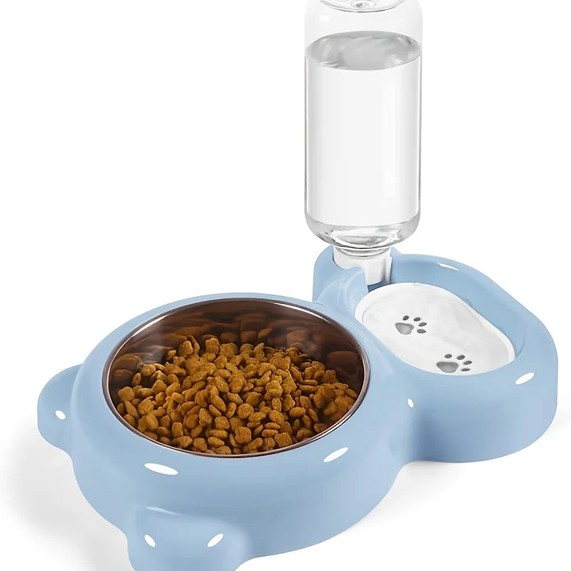 PetNest Double-Bowl Feeding Set